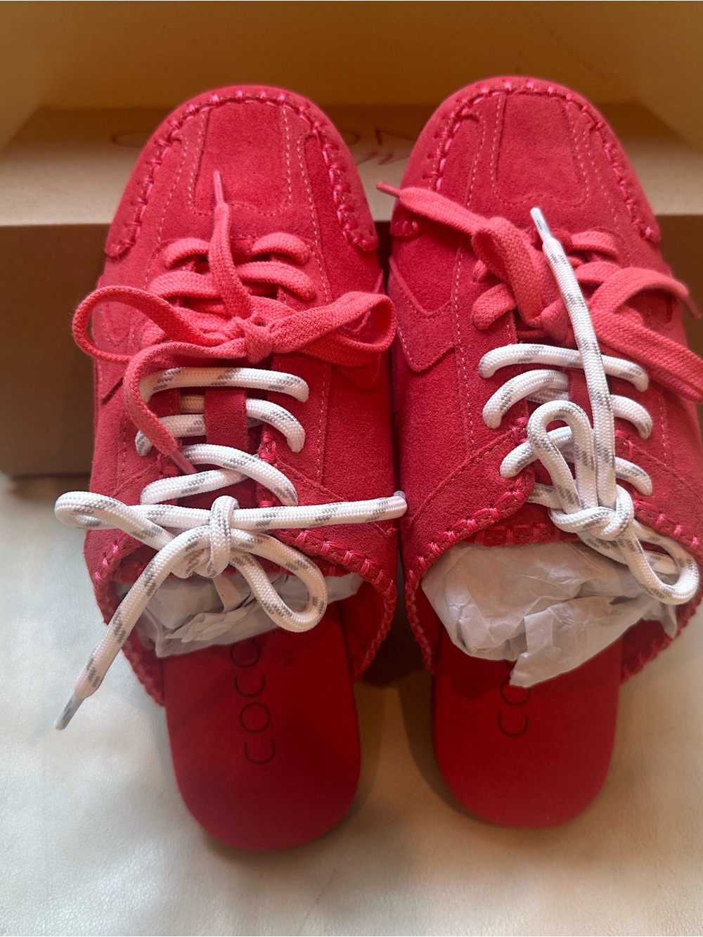 Coconuts by Matisse Red Suede Lace-Up Mules